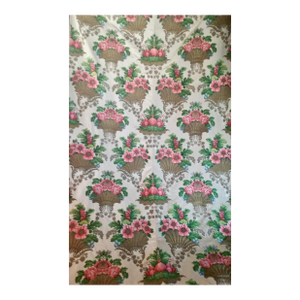 Lyon Rare Run of Silk Taffeta Lampas Silk and Gold Embroider