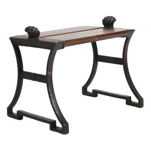 Cast Iron and Wood Bench by Folke Bensow, 1920s For Sale