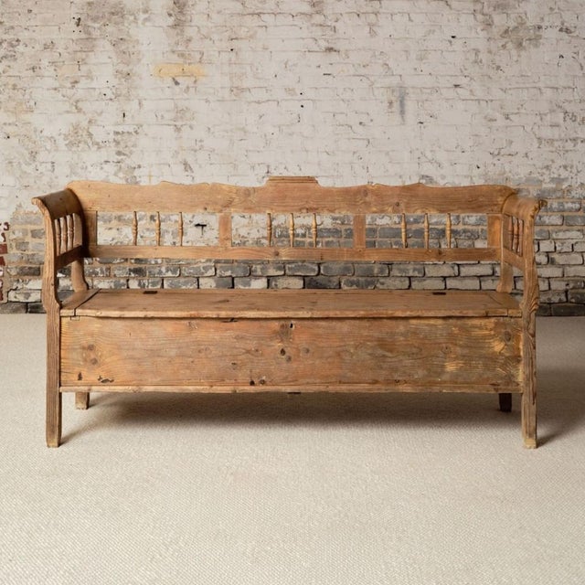 19th Century 19th Century French Alsace Farm Bench For Sale - Image 5 of 12