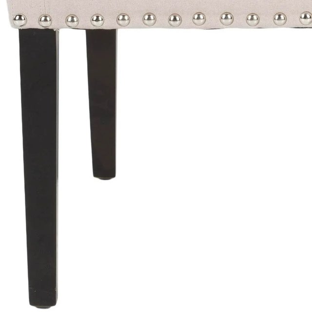 2020s 19''H Kd Side Chairs With Silver Nailheads in Taupe & Espresso - a Pair For Sale - Image 5 of 8