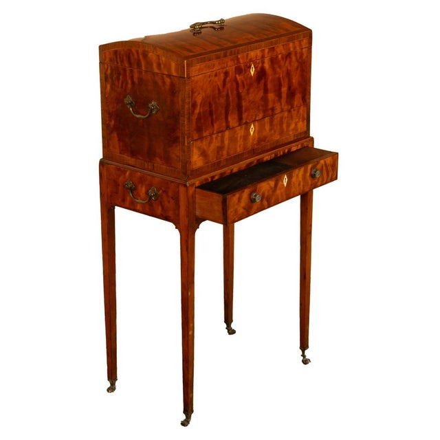 Antique George III Neoclassical Mahogany Chest Stand Cabinet Ince & Mayhew 1790 For Sale - Image 15 of 17