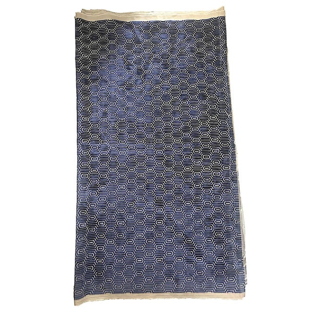 Art Deco/Geometric Cut Velvet Fabric Remnant After Schumacher, 4.8 Yards For Sale In Miami - Image 6 of 15