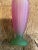 American Mid 20th Century Pink and Green Frosted Glasses- Set of 4 For Sale - Image 3 of 7