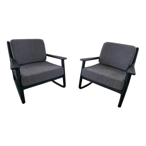 Mid-Century Modern Rocking Chairs with Arms, Set of 2 For Sale