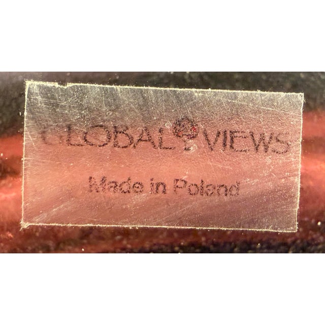 Global Views Borealis Amethyst Polish Art Glass Vase For Sale - Image 11 of 12