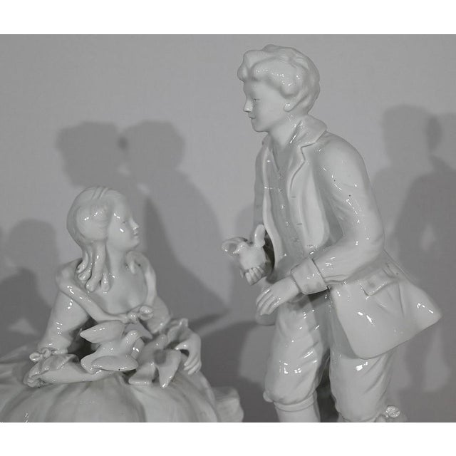 Ceramic After F. Boucher, Couple de Galants, Late 1800s, Sèvres Porcelain For Sale - Image 7 of 18