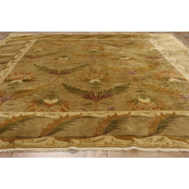 Camel Vintage Turkish Oushak Rug - 07'11 X 09'08 For Sale - Image 8 of 9