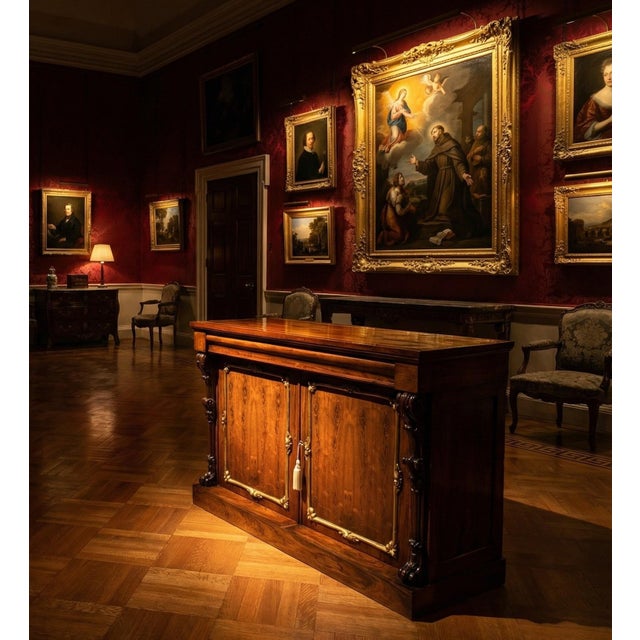 A superb late Regency period rosewood side cabinet, or chiffonier. Of excellent construction in solid rosewood with...