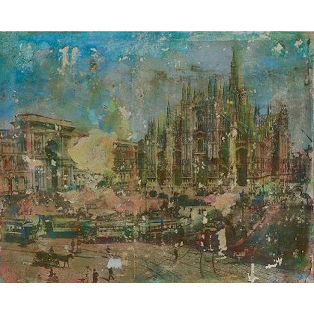 Loris DI FALCO Greetings from Milan mixed technique Hand signed 40 x 50 cm This piece is attributed to the mentioned...