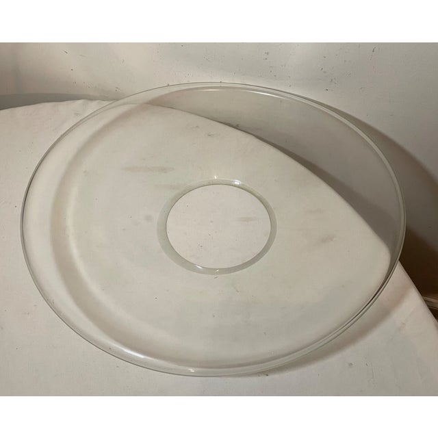 Huge Modern Modernist Clear Hand Blown Art Glass Centerpiece Fruit Bowl Large For Sale - Image 11 of 12