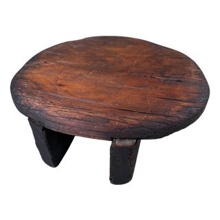 Japanese Wabi-Sabi Wooden Oke Lid Display Stand, 1910s For Sale