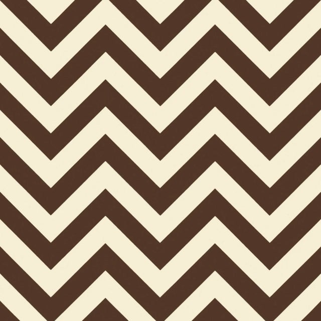 Sample - Schumacher Fez Wallpaper in Sepia For Sale