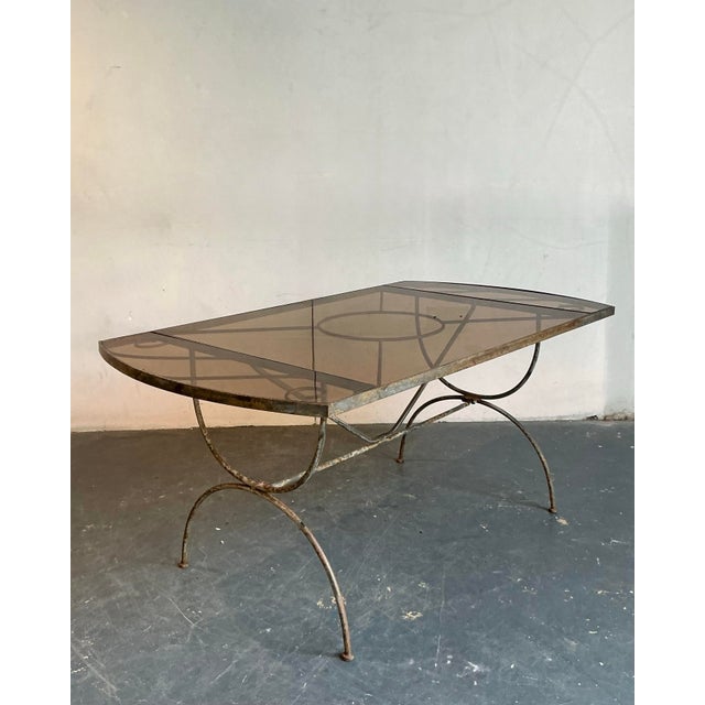 Vintage Boho Wrought Iron Dining Table After Tempestini For Sale - Image 10 of 10