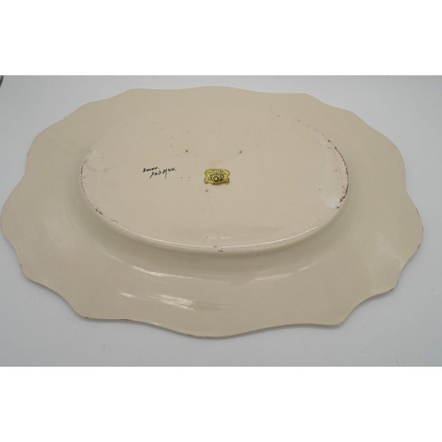 Large Vintage Hand Painted French Vieux Rouen Tureen with Charger, 1930s For Sale - Image 16 of 18