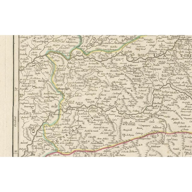 Detailed Engraving Highlighting Key Regions of Southern Spain and Castile, 1752 For Sale - Image 6 of 9