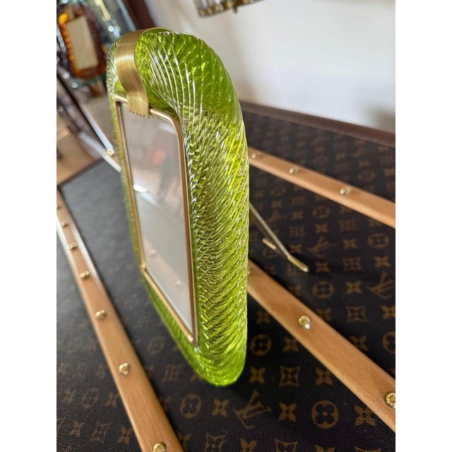 Yellow-Green Murano Glass Photo Frame, 2000s For Sale - Image 10 of 13