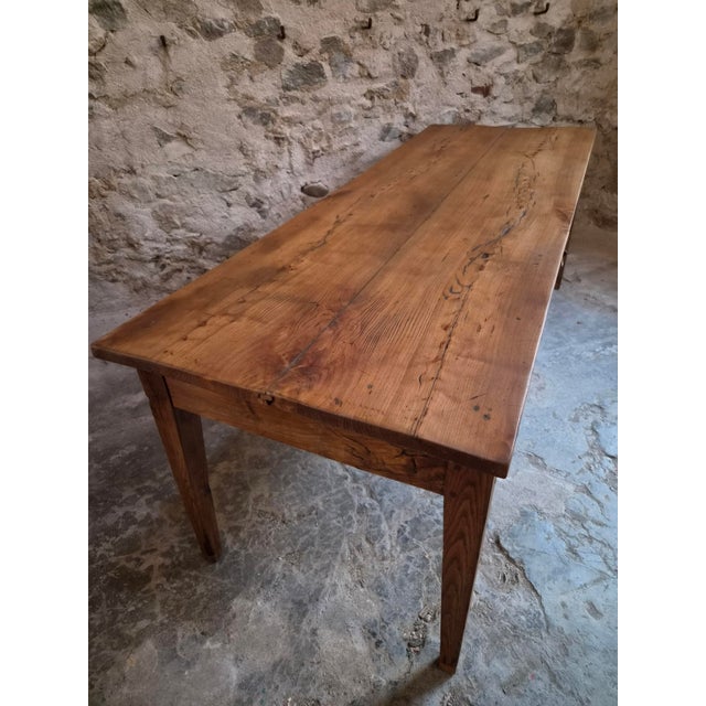 Antique French Farmhouse Dining Table in Oak and Chestnut, 1800s For Sale - Image 18 of 18