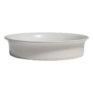 Early 20th Century France Ivory Ceramic Serving Bowl For Sale