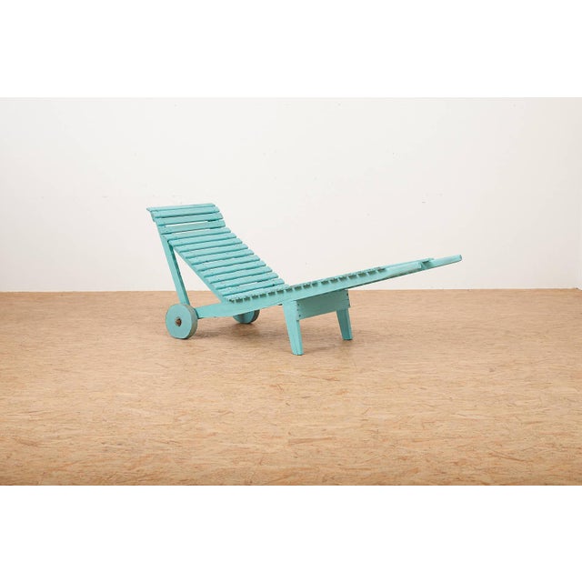 Garden Lounger Mairea with Wooden Frame on Wheels by Aino Alto, 1939 For Sale - Image 5 of 15