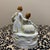 Vintage Japanese Porcelain Courting Couple Figurine With Gold Accents For Sale - Image 4 of 5