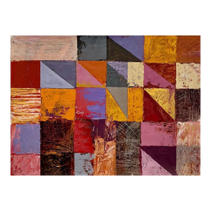 Irving B Haynes, Abstract Expressionist Color Block Painting Mod Architect Irving Haynes Risd