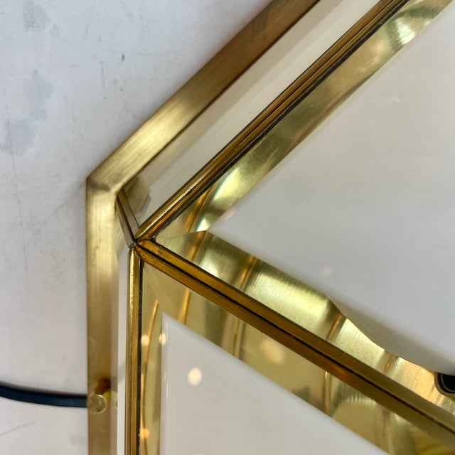 Hollywood Regency Brass Ceiling Lamp from Deknudt, Belgium, 1980s For Sale - Image 9 of 18