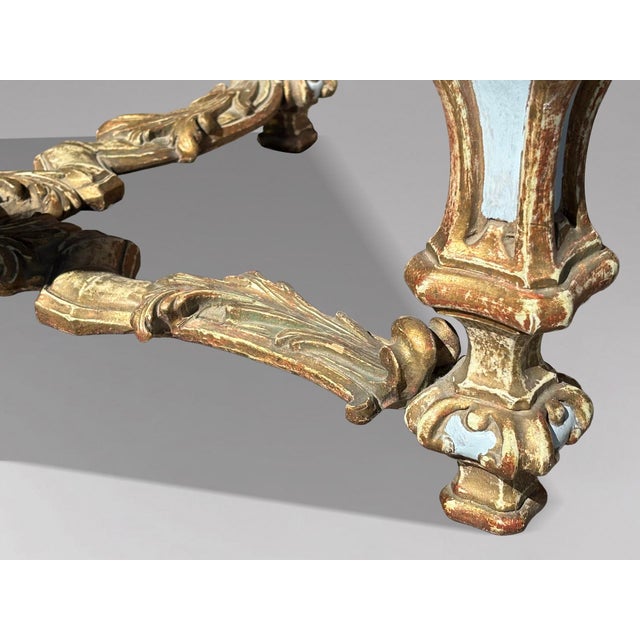 1920s Vintage Italian Painted Baroque Style Coffee Table from Harrods, 1920 For Sale - Image 5 of 9