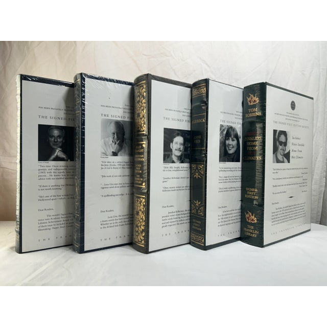 Traditional 1990s-2000 Vintage Franklin Library, Signed First Edition Society Collection, Leather Books - 5 Pieces. For Sale - Image 3 of 9