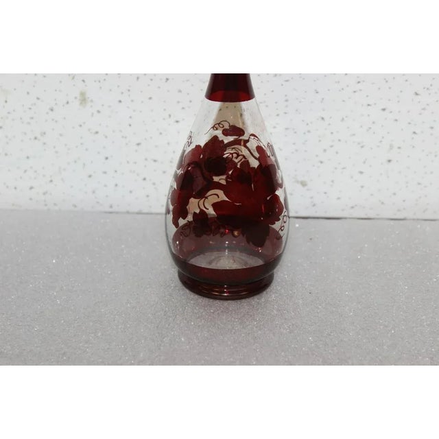 Vintage Handblown Glass Decanter For Sale - Image 4 of 8