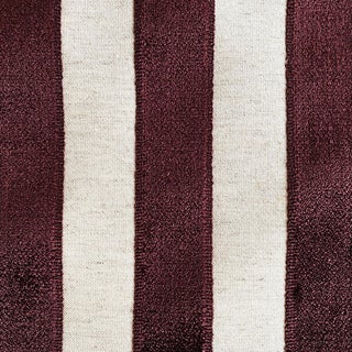 Gp & J Baker Velvet Elliot Stripe Chocola Fabric - 9.8 Yards For Sale