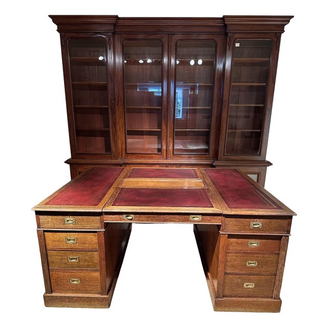 Large Partners Desk, 1890s For Sale