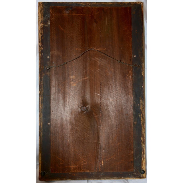 Gold Early 20th Century Gold Gilded Mirror With Reverse Painting For Sale - Image 8 of 13