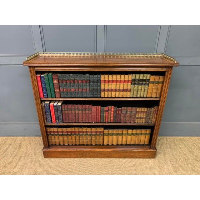 Antique Victorian Walnut Open Bookcase, 1900 For Sale - Image 13 of 13