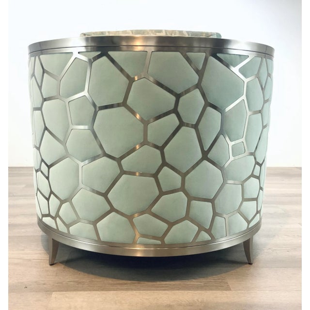 Metal Caracole Couture Modern Abstract Ice Breaker Club Chair For Sale - Image 7 of 8