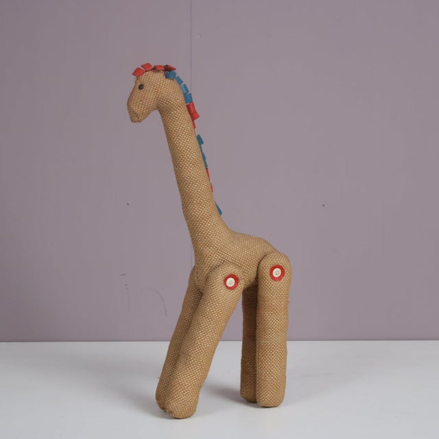 Jute and Leather Giraffe by Renate Müller for H. Josef Leven Kg, 1960s For Sale - Image 3 of 12
