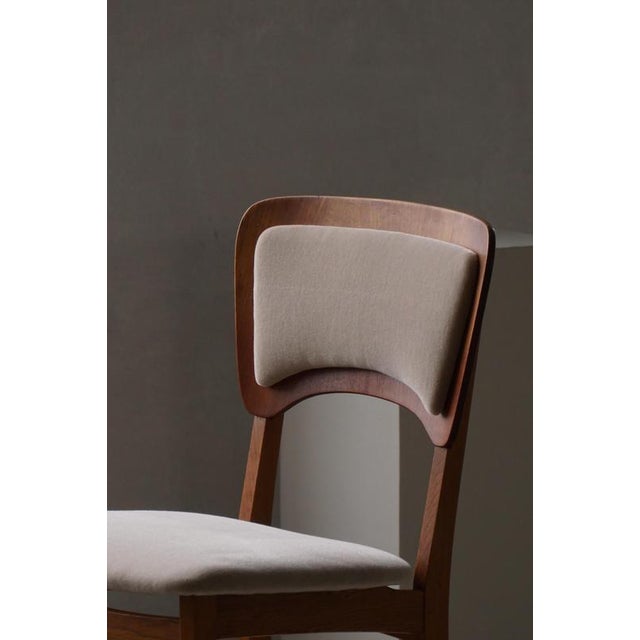 Wood Mid-Century Danish Dining Chairs in Oak, Teak and Mohair, 1960s, Set of 6 For Sale - Image 7 of 18