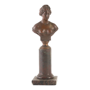 Mid 19th Century Grand Tour Bronze Bust of a Goddess