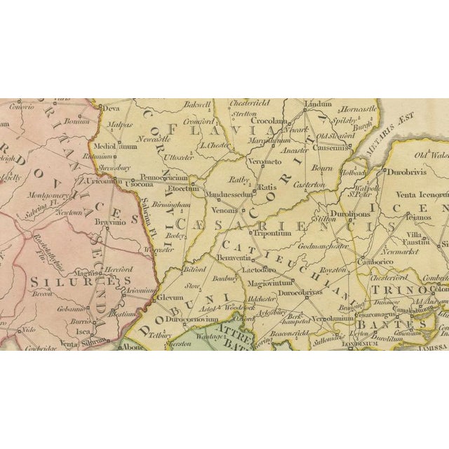 Roman Britain Map with Ancient England and Wales by Wilkinson, 1817 For Sale - Image 10 of 11