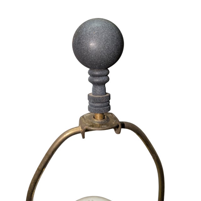 Black Vintage Hollywood Regency Urn-Form Metal Table Lamp - Black & Gold Finish For Sale - Image 8 of 11
