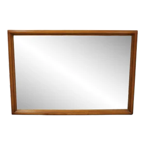 White of Mebane Italian Mediterranean Style 40" Dresser / Wall Mirror 2700-44 in Butternut Finish