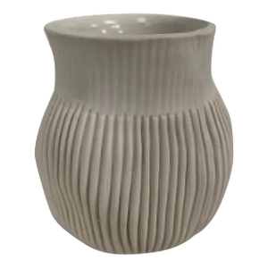 Cym Warkov Porcelain Ribbed Short Vase