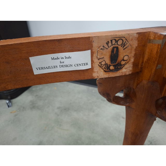 Late 20th Century Meroni Francesco Louis XV Partial Gilt Mahogany and Marble Top Side Table For Sale - Image 12 of 12