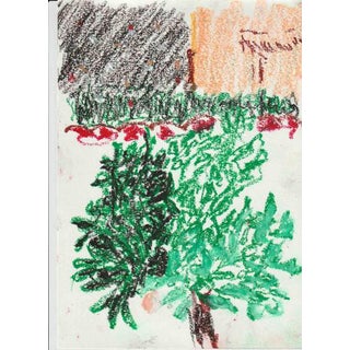 Alfredo Pizzi, Composition 6 Abstract Drawing, Oil Pastel on Canson Paper For Sale