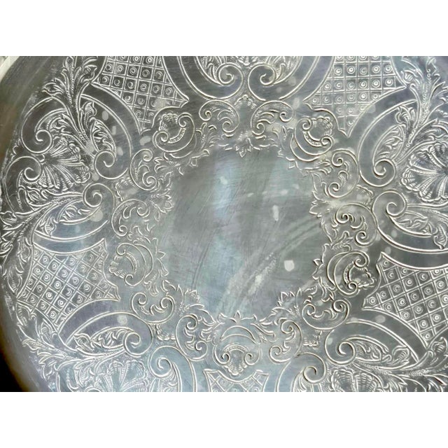 1970s Sheridan Silver Plate Pie Bowl With Baking Glass Insert, 2 Piece Set For Sale - Image 9 of 13
