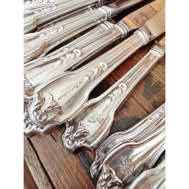1960s Silver Plated Flatware Service for 10 From the Fontainebleau Hotel Miami Beach - 60 Piece For Sale - Image 10 of 12
