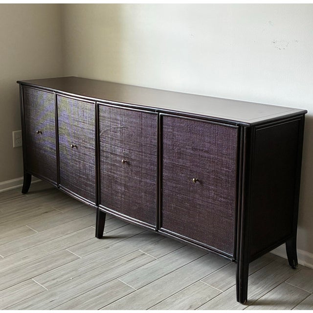 An exceptional Barbara Barry for McGuire sideboard buffet showcasing the designer’s signature balance of understated...