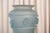 Vintage Frosted Aqua Glass Vase For Sale - Image 14 of 18