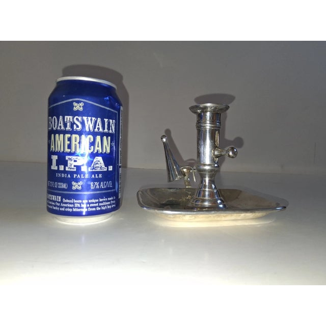 'Sweet England' Silverplated Mechanical Chamberstick & Snuffer For Sale In New York - Image 6 of 7