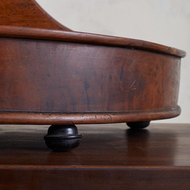 Antique Walnut Vanity Mirror, Italy 19th Century For Sale - Image 10 of 12