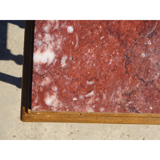 Louis XVI Bedside Table in Walnut and Marble For Sale - Image 10 of 18